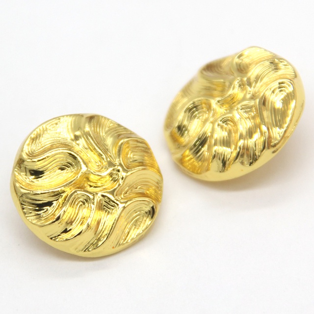 Set 5 Nút Áo Khoác Blazer Bằng Kim Loại Màu Vàng 15 / 18 / 20 / 23mm