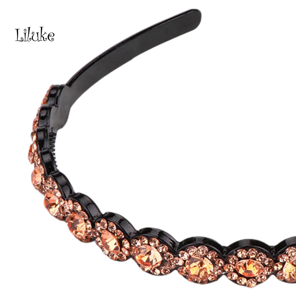 Băng Đô Cài Tóc Đính Đá Nhiều Màu Sắc Chống Trượt Có Thể Tái Sử Dụng