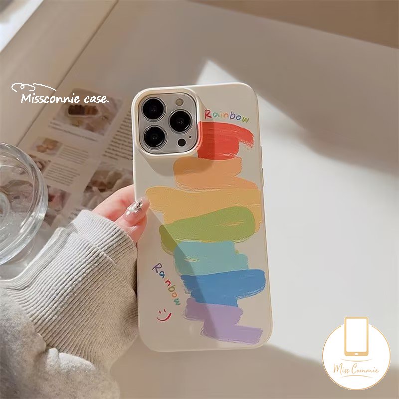 Ốp Điện Thoại Tpu Mềm Chống Sốc Họa Tiết Cầu Vồng Cho IPhone 11 13 14 12 Pro Max 7Plus XR X XS Max 7 8 Plus SE 2020