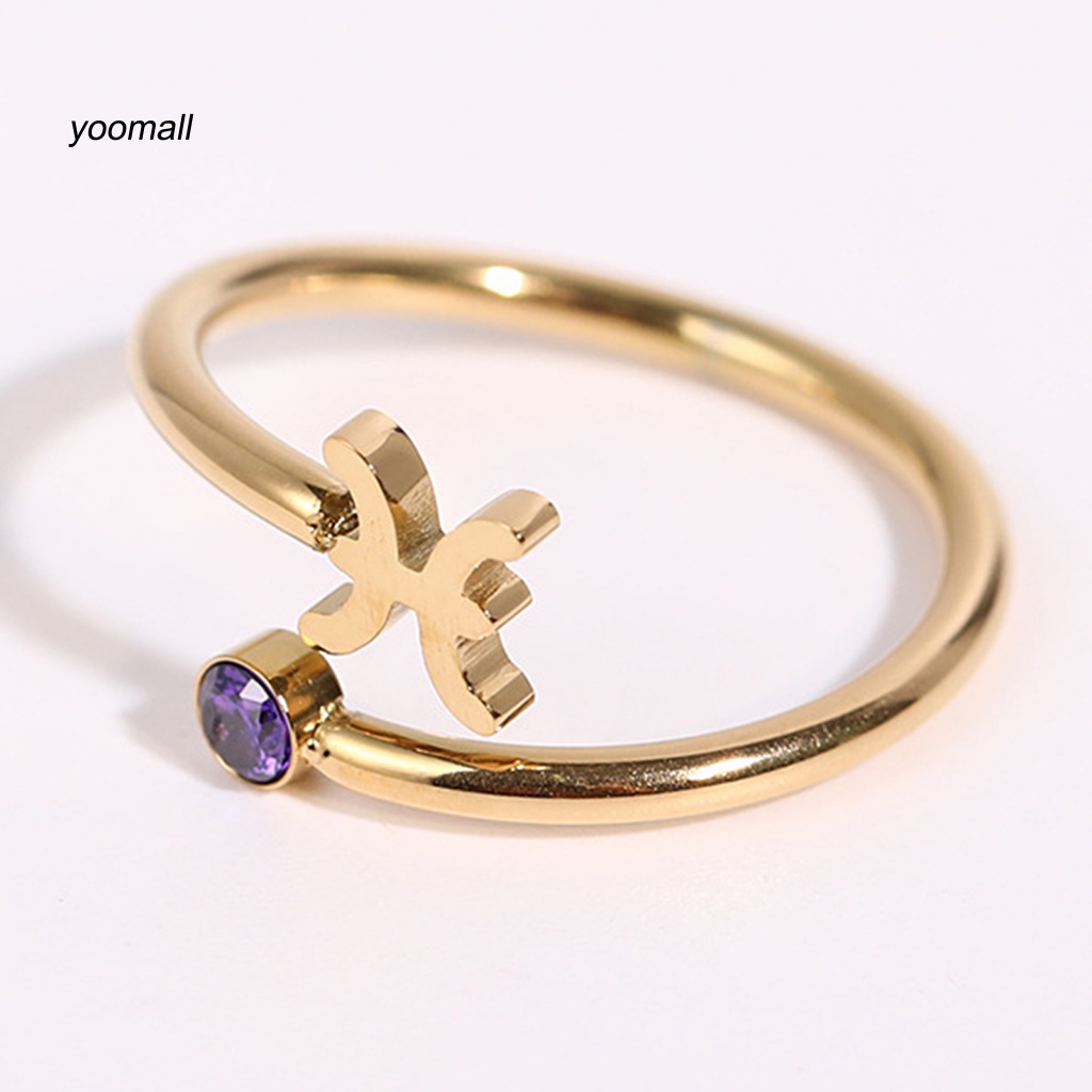 Yo / Nhẫn Đính Đá Chòm Sao Cổ Điển Thời Trang Mặc Hàng Ngày Cho Nữ