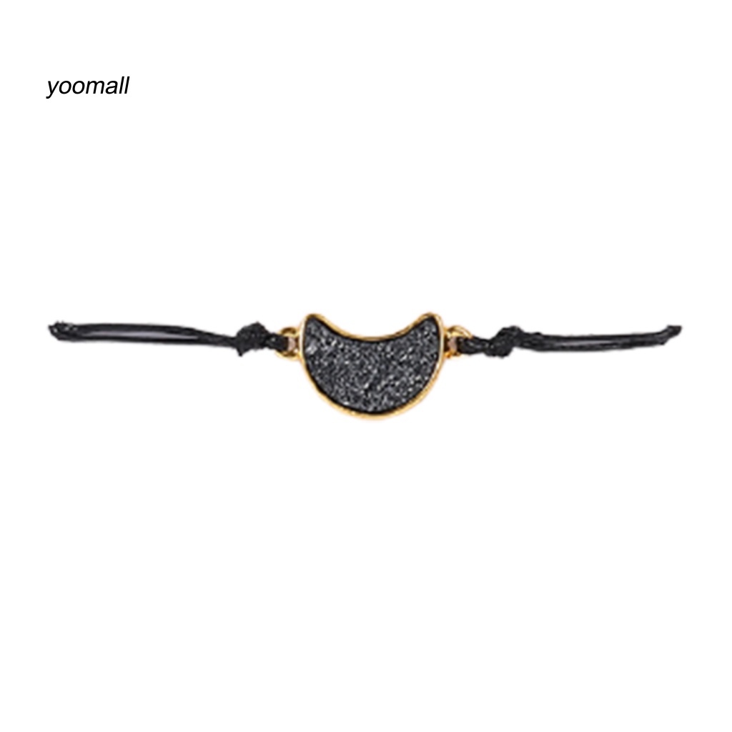 Vòng Đeo Tay Họa Tiết Mặt Trăng Bắt Mắt Bằng Kim Loại Lấp Lánh Thanh Lịch Có Thể Điều Chỉnh Cho Nữ