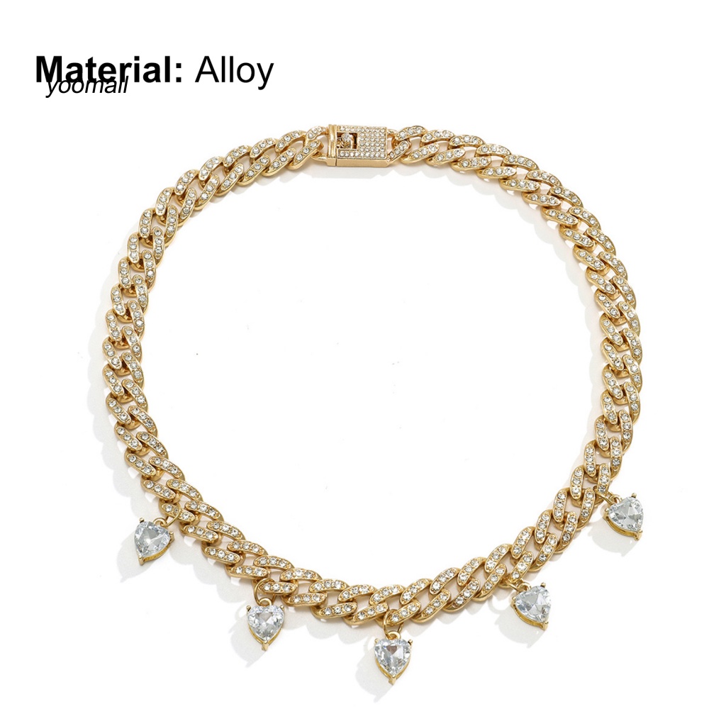 Vòng Cổ Choker Mặt Trái Tim Phong Cách Punk Cho Nữ