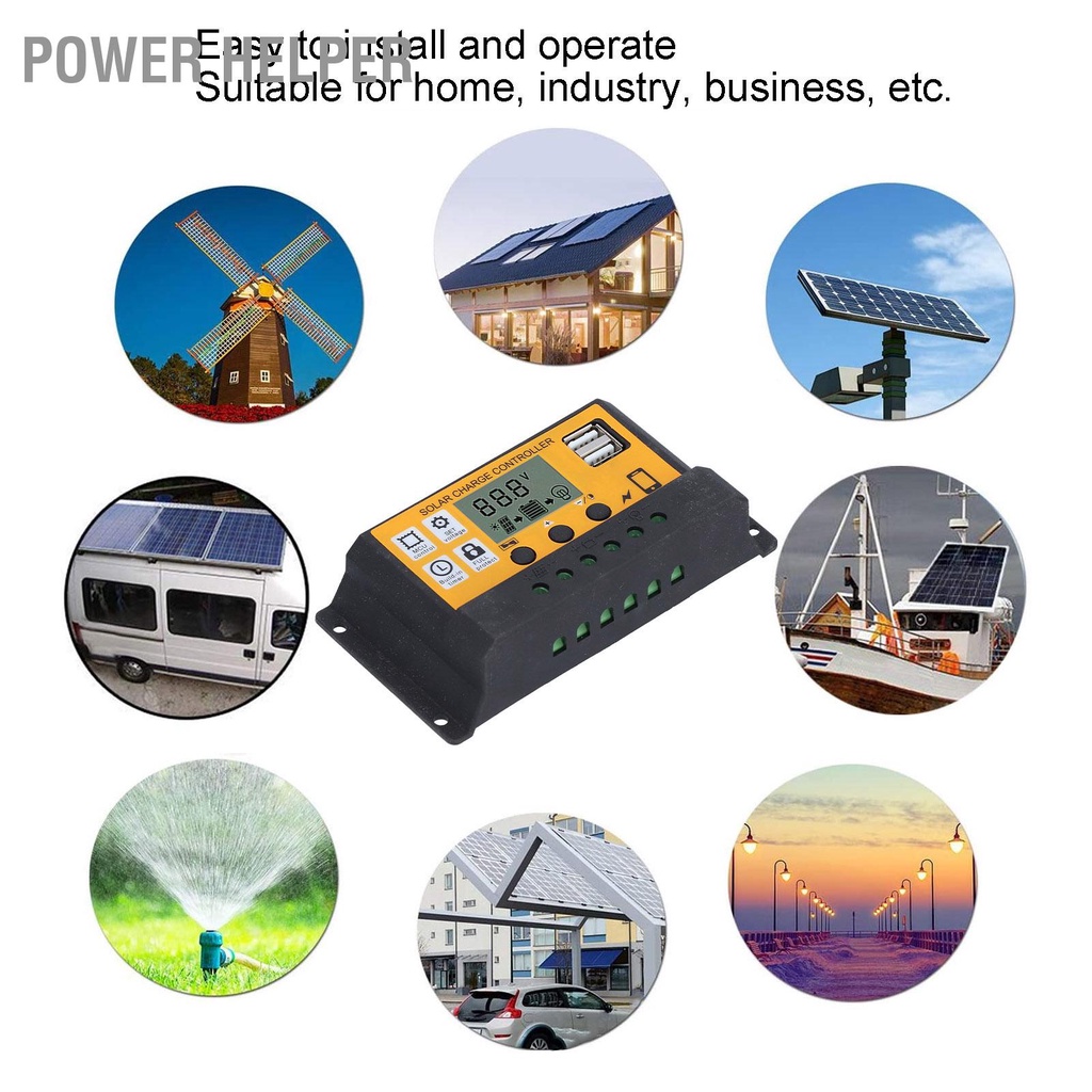 Power Helper Điều Hòa Năng Lượng Mặt Trời Bộ Chỉnh Phát Điện Thông Minh Quang Có Thể 12V 24V 10A cmman12.vn