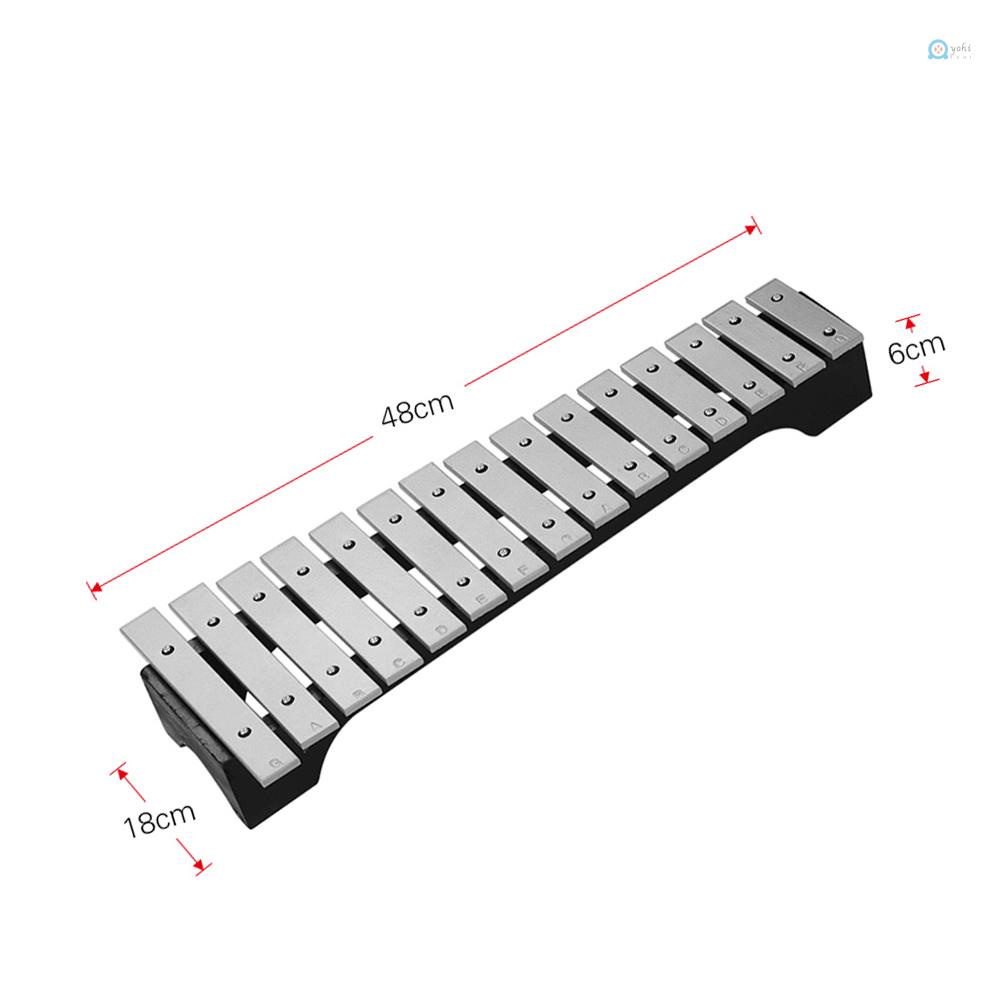 Đàn Phiến Gỗ yq713 15-Note Xylophone Đế Nhôm Kèm Túi Đựng Tiện Lợi