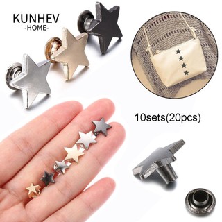 Kunhev bộ 10 cái giày đinh tán ngôi sao trang trí sổ lưu niệm diy