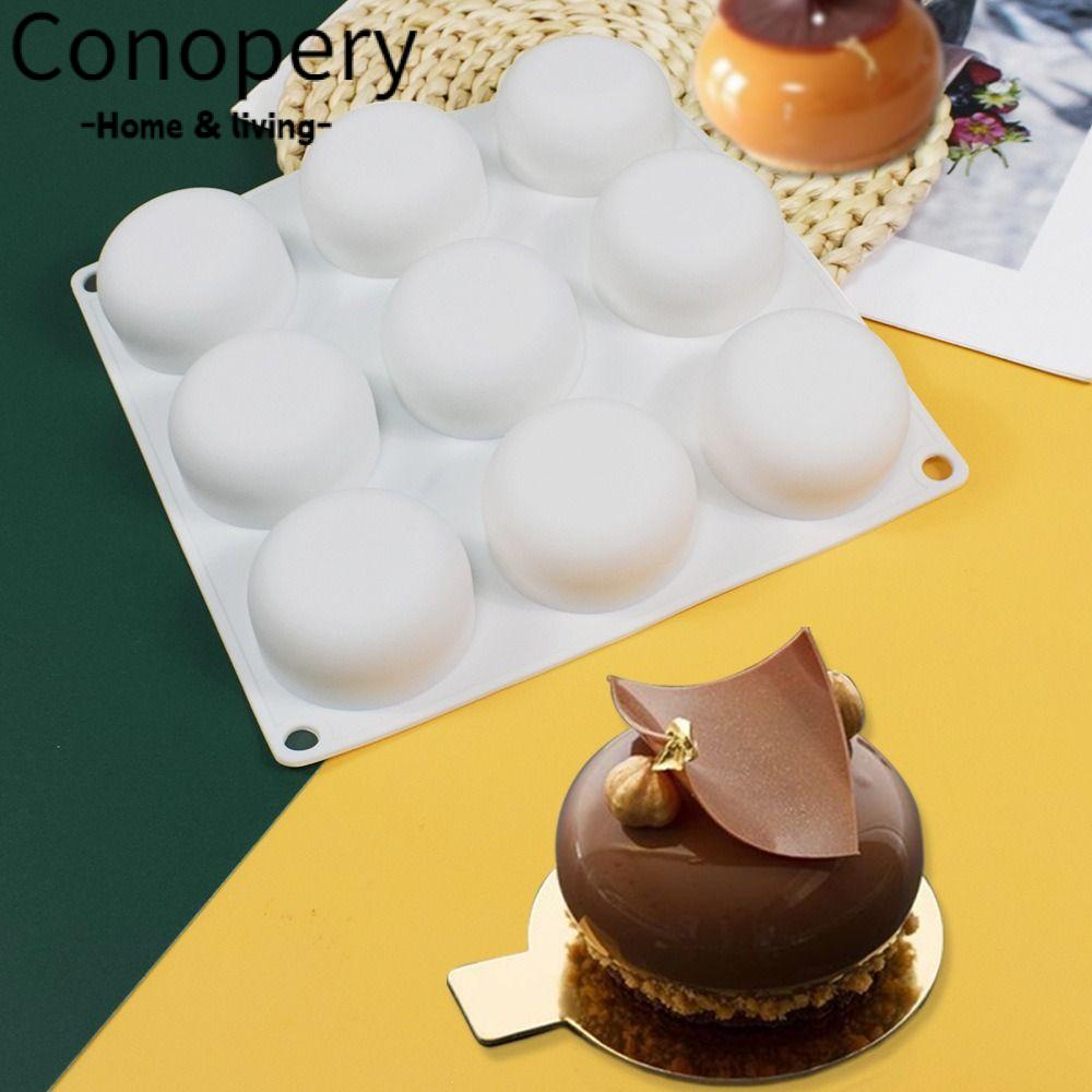 CONOPERY Khuôn Làm Xà Phòng / Bánh Mousse / Chocolate Hình Bán Cầu 3D DIY