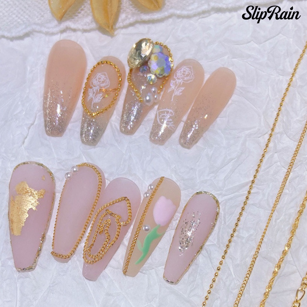 ❤Chuỗi Dây Xích Kim Loại 3D Đa Năng Trang Trí Móng Tay DIY