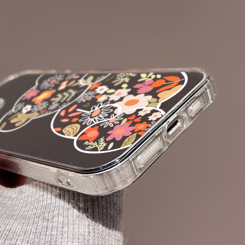 Ốp Lưng TráNg Gương HìNh Con GấU Cho IPhone 11 12 13 14 12Pro 13Pro 14Pro Pro Max XR X XS Max