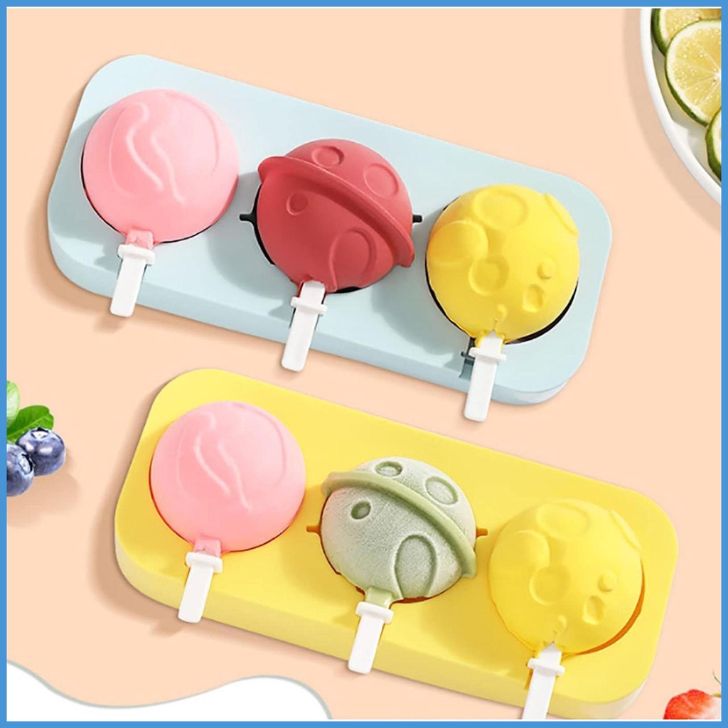 Khuôn Silicone Làm Kem Hình Hoạt Hình Dễ Dàng Tháo Gỡ DIY