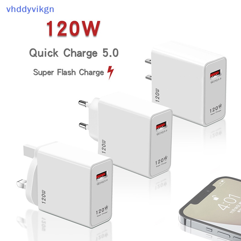 Bộ Sạc Nhanh VHDD 120W USB Chuyên Dụng Cho iPhone Xiaomi Samsung