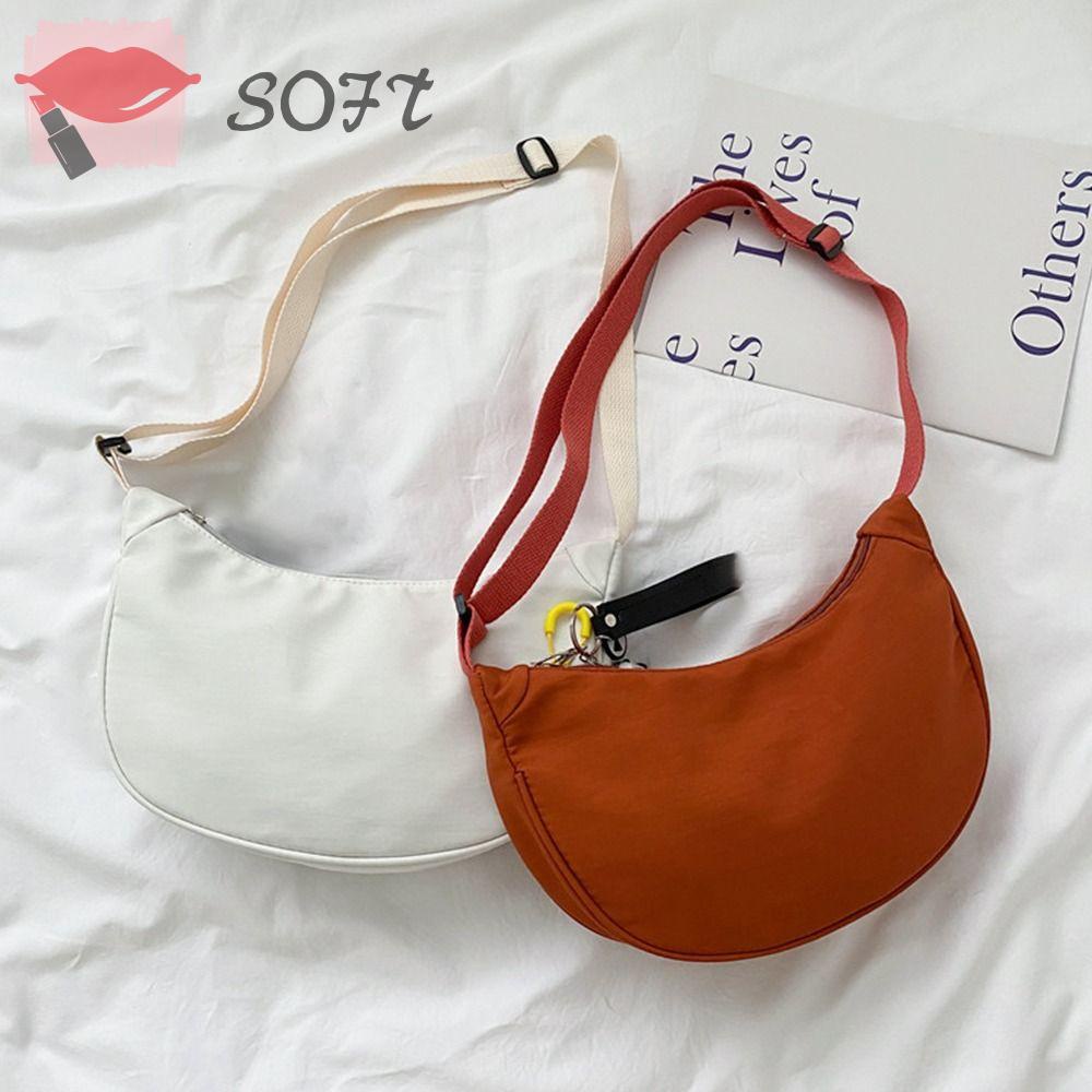 SOFTNESS Túi Đeo Vai Bằng Nylon Thiết Kế Nhỏ Gọn Dành Cho Nữ