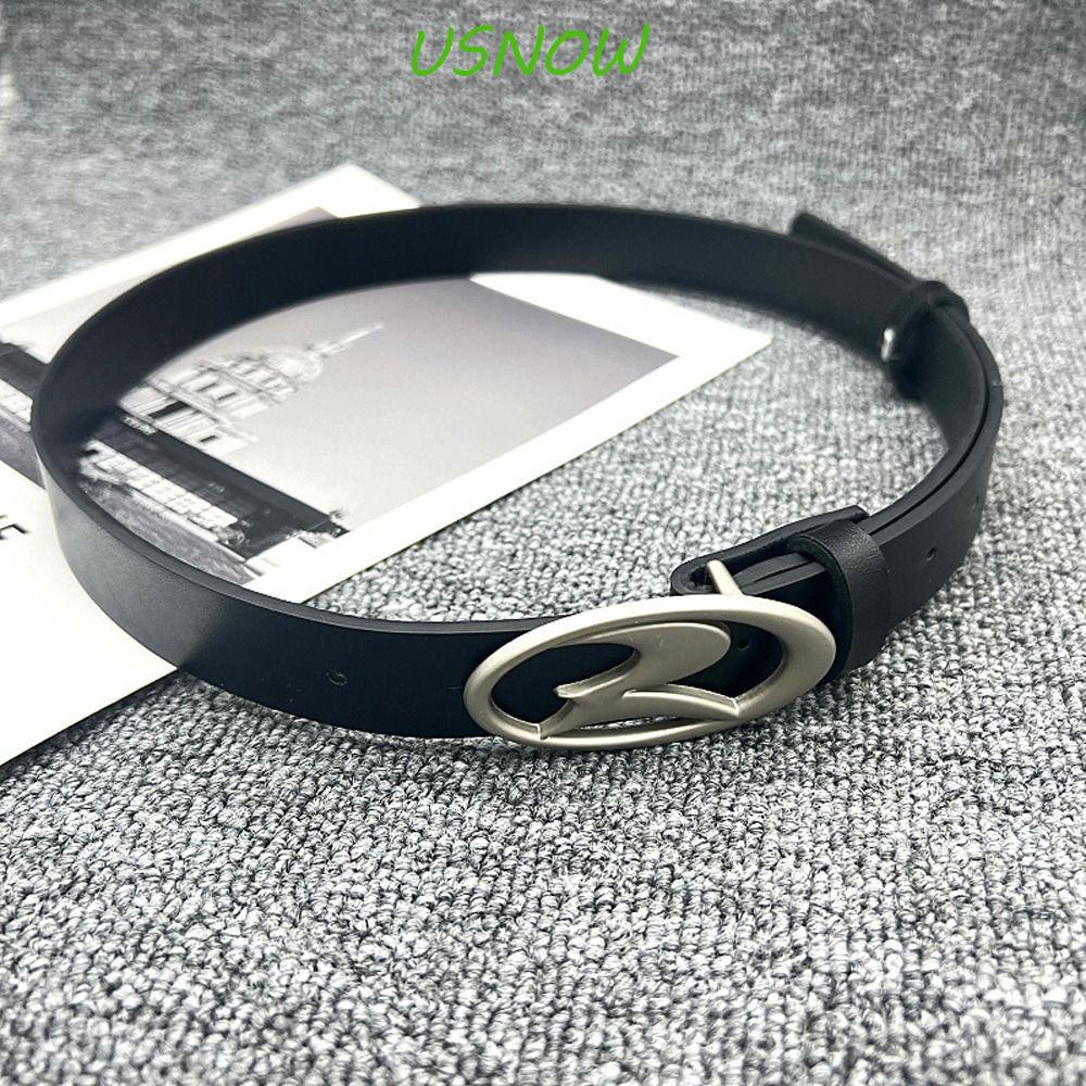 USNOW Thắt Lưng Da PU Y2K Bản Rộng Trang Trí Chữ Phong Cách Punk Hàn Quốc Cho Nữ