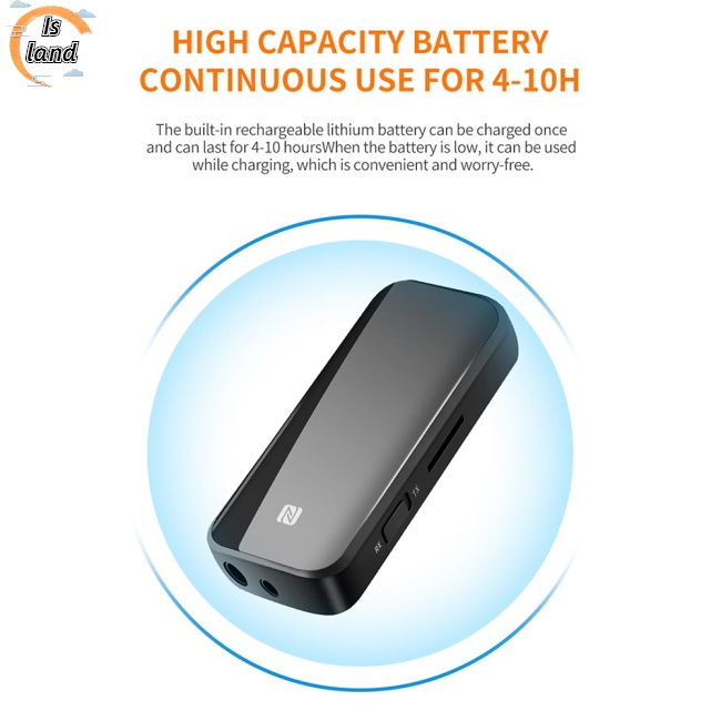 Thiết Bị Truyền Nhận Tín Hiệu Bluetooth 5.1 Không Dây 2 Trong 1 Sạc Type-c Cho Xe Hơi