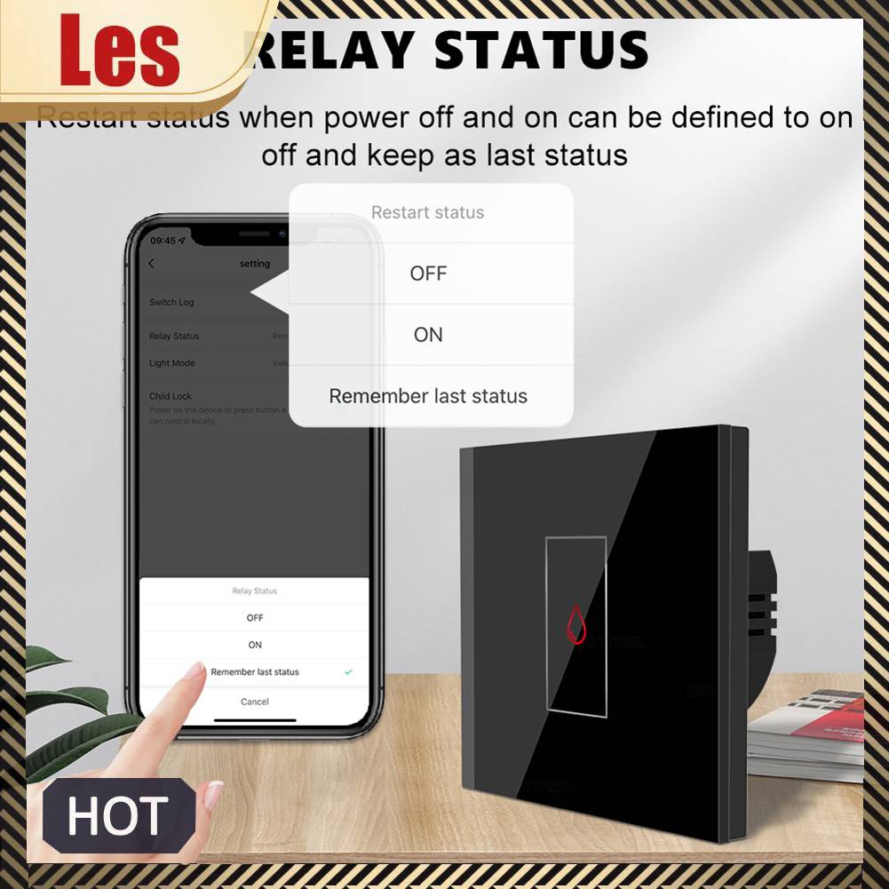 Công Tắc Điều Khiển Máy Nước Nóng Bằng WiFi Thông Minh
