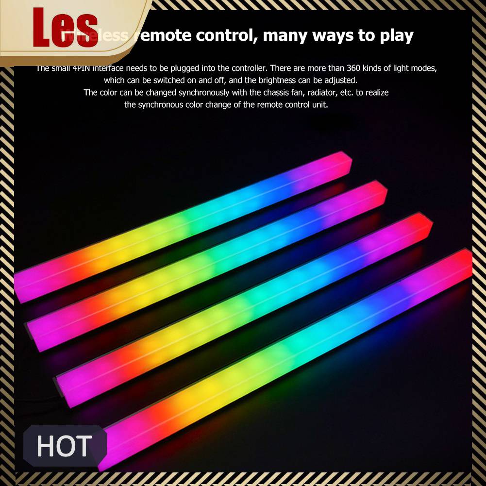 Dải Đèn LED RGB 30cm Từ Tính Nhiều Màu Sắc Trang Trí Không Khí Tiện Dụng