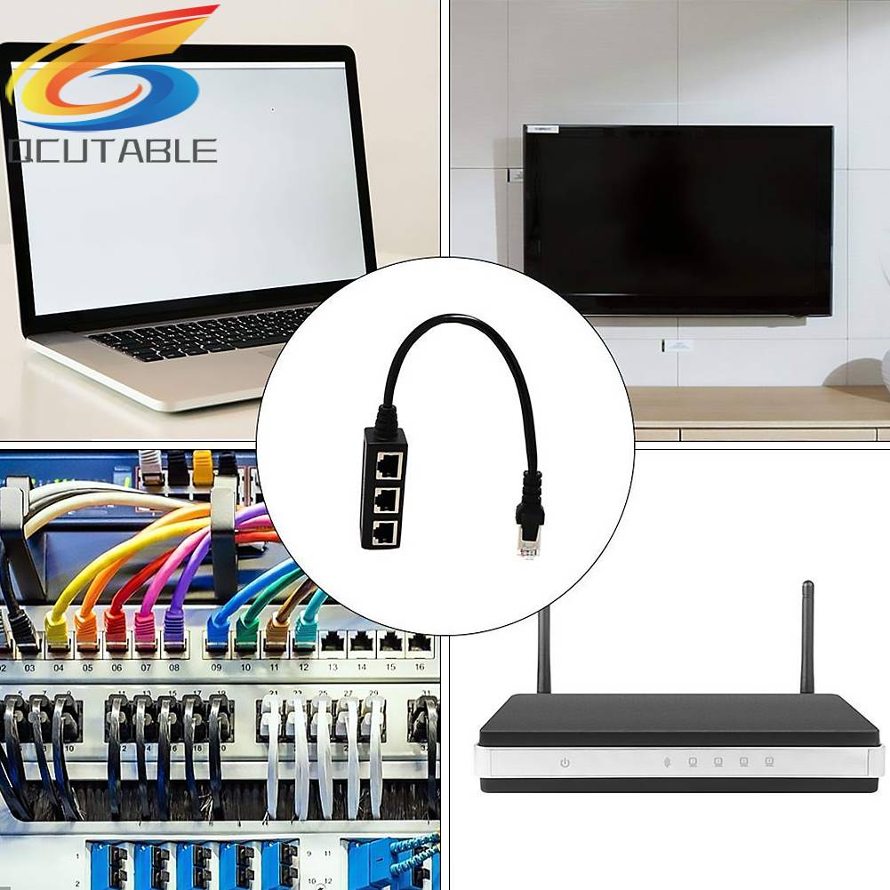 Dây Cáp Nối Tách Mạng LAN Ethernet RJ45 Male Sang 3 Female