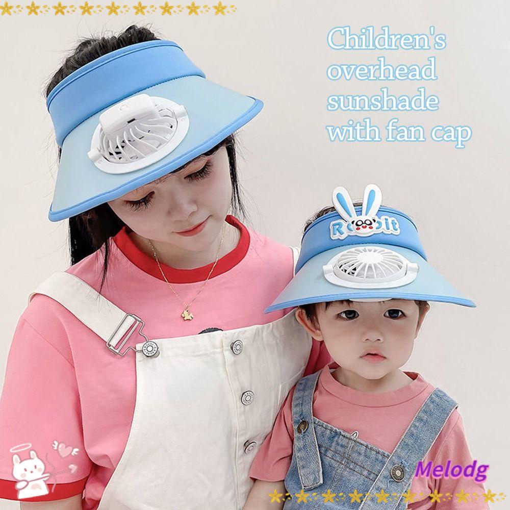 MELODG Mũ Chống Nắng Mùa Hè Hở Chóp Có Quạt Cho Hoạt Động Ngoài Trời