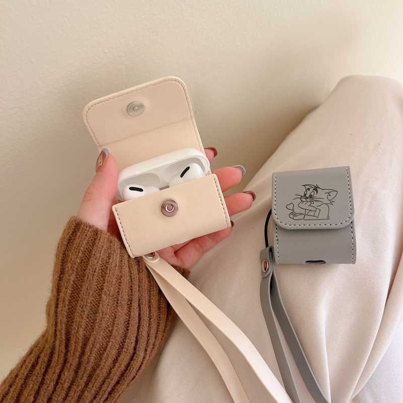 Vỏ Bảo Vệ Hộp Sạc Tai Nghe AirPods 1 2 3 4 Pro inPods i12 Bluetooth Không Dây Bằng Silicon Mềm Hình Mèo Và Chuột Dễ Thương