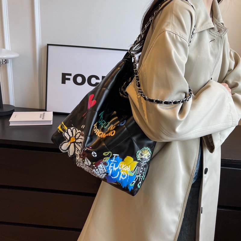 Túi Xách In Họa Tiết graffiti Thời Trang Cao Cấp Mới