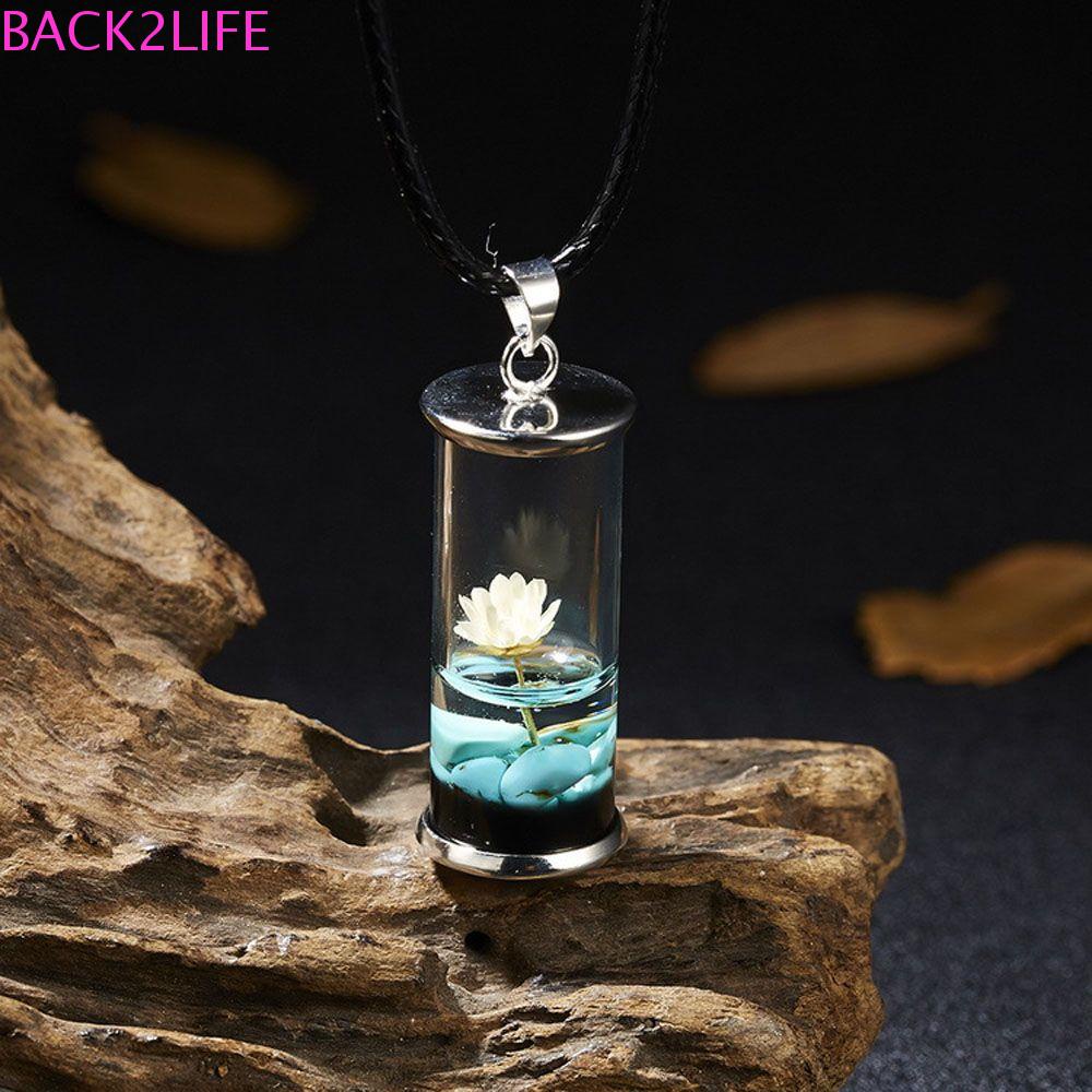 BACK2LIFE Vòng Cổ Choker 2 Lớp Mặt Hoa Sen Khô Thời Trang Cho Nữ