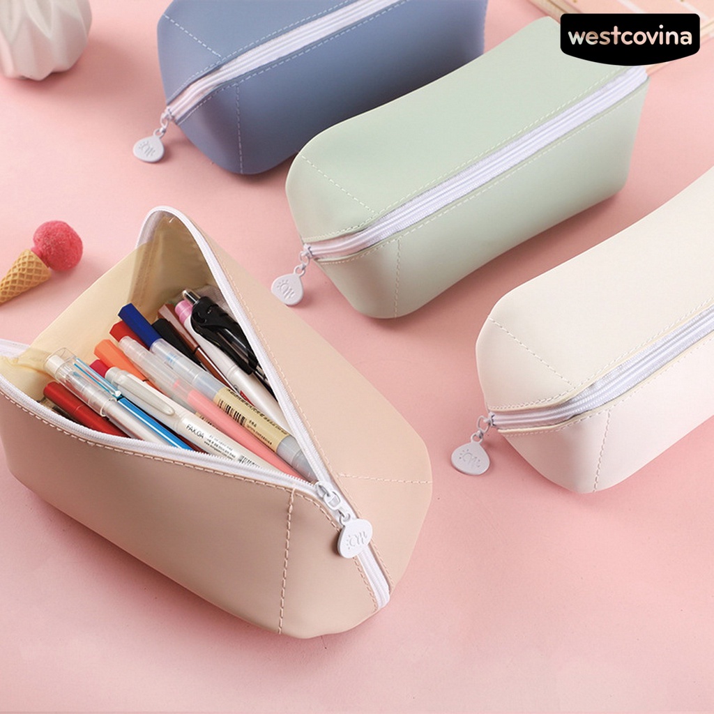 [WSTN] [WSTN]✎Túi Đựng Bút Chì Sức Chứa Lớn Có Khóa Kéo Bề Mặt Mịn Chống Mài Mòn Có Thể Tái Sử Dụng