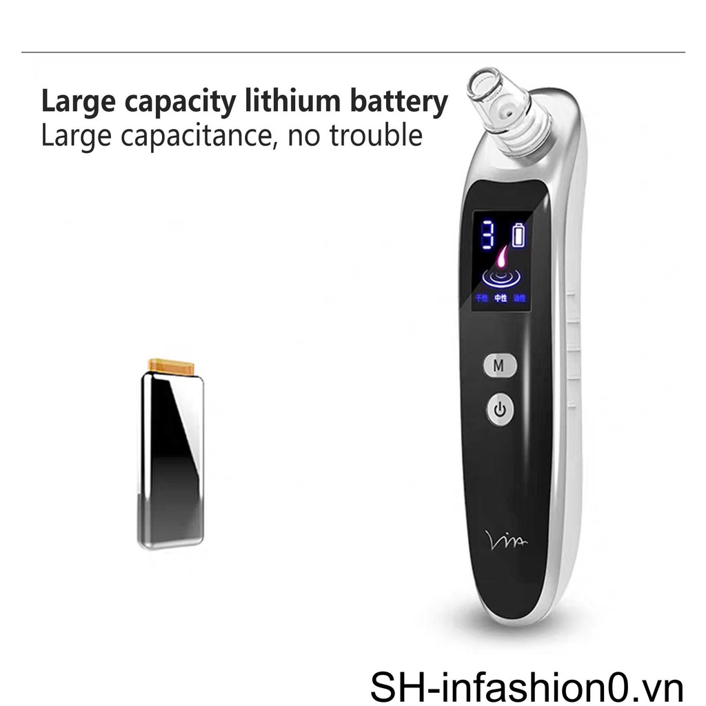 Máy Hút Mụn Đầu Đen 3 Chế Độ Tùy Chỉnh Kèm Sạc Tiện Dụng Mang Theo Du Lịch