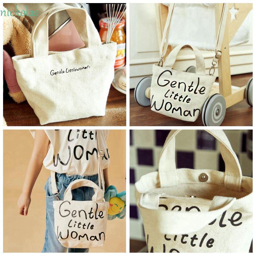 Gentlewoman Túi Xách Vải Canvas Mini In Chữ Kiểu Thái Lan Dễ Thương Cho Nữ