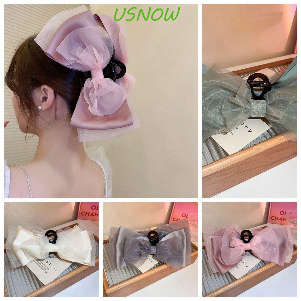 Kẹp Tóc Càng Cua Kiểu Nơ Bằng Acrylic Dễ Thương Cho Bé Gái