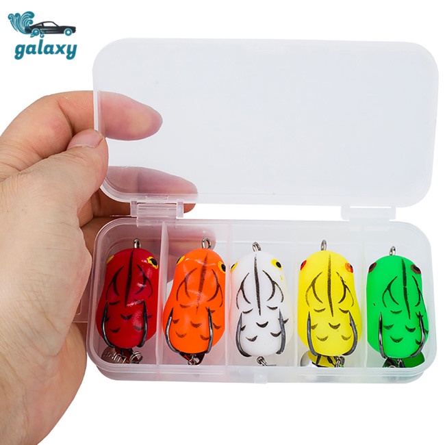 Galaxy Set 5 Mồi Giả Nhử Cá 8g / 14g Bằng Nhựa Mềm Gắn Kèm Móc Câu