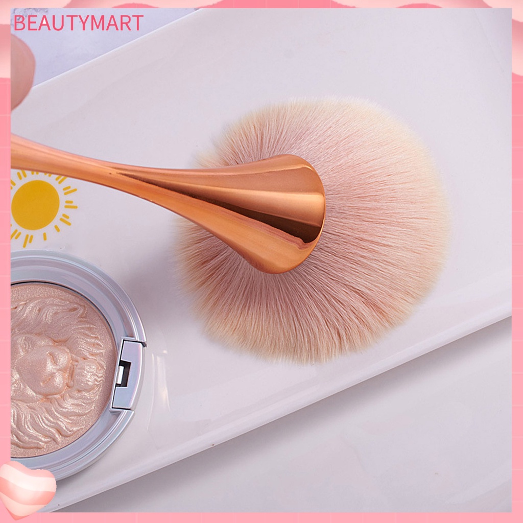 [beautymart] Cọ Trang Điểm Phủ Phấn Làm Đều Màu Da Dễ Vệ Sinh Làm Đều Màu Da Màu Vàng Hồng Đa Năng Bằng Nhựa Phụ Kiện Trang Điểm Hàng Ngày