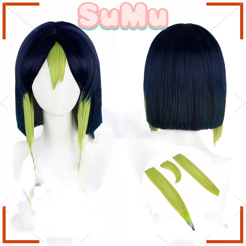 Bộ Tóc Giả Ngắn 30cm Có Tai Hóa Trang Sumeru Tighnari Chống Nhiệt Hóa Trang Halloween