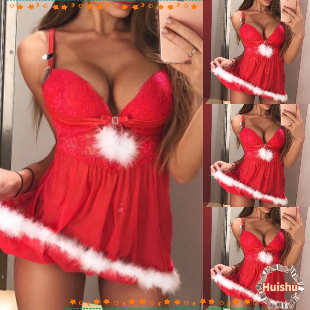 HS Đầm Ngủ Babydoll Phối Ren Hoa Thiết Kế Quyến Rũ Cho Phái Nữ