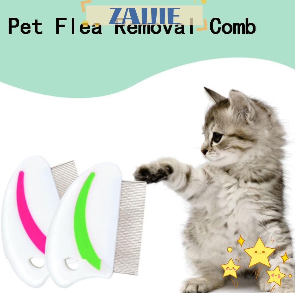 Lược Chải Lông ZAIJIE24 Di Động Bằng Thép Không Gỉ Giúp Làm Sạch Lông Thú Cưng