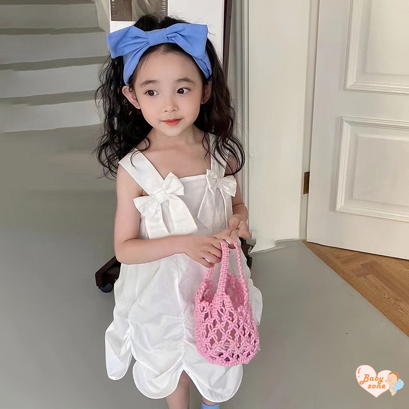Bộ Khung Đồ Chơi Cho Bé❤Đầm Công Chúa Hai Dây Dài Đến Đầu Gối Bằng Vải Cotton Thời Trang Ngọt Ngào Cho Bé Gái