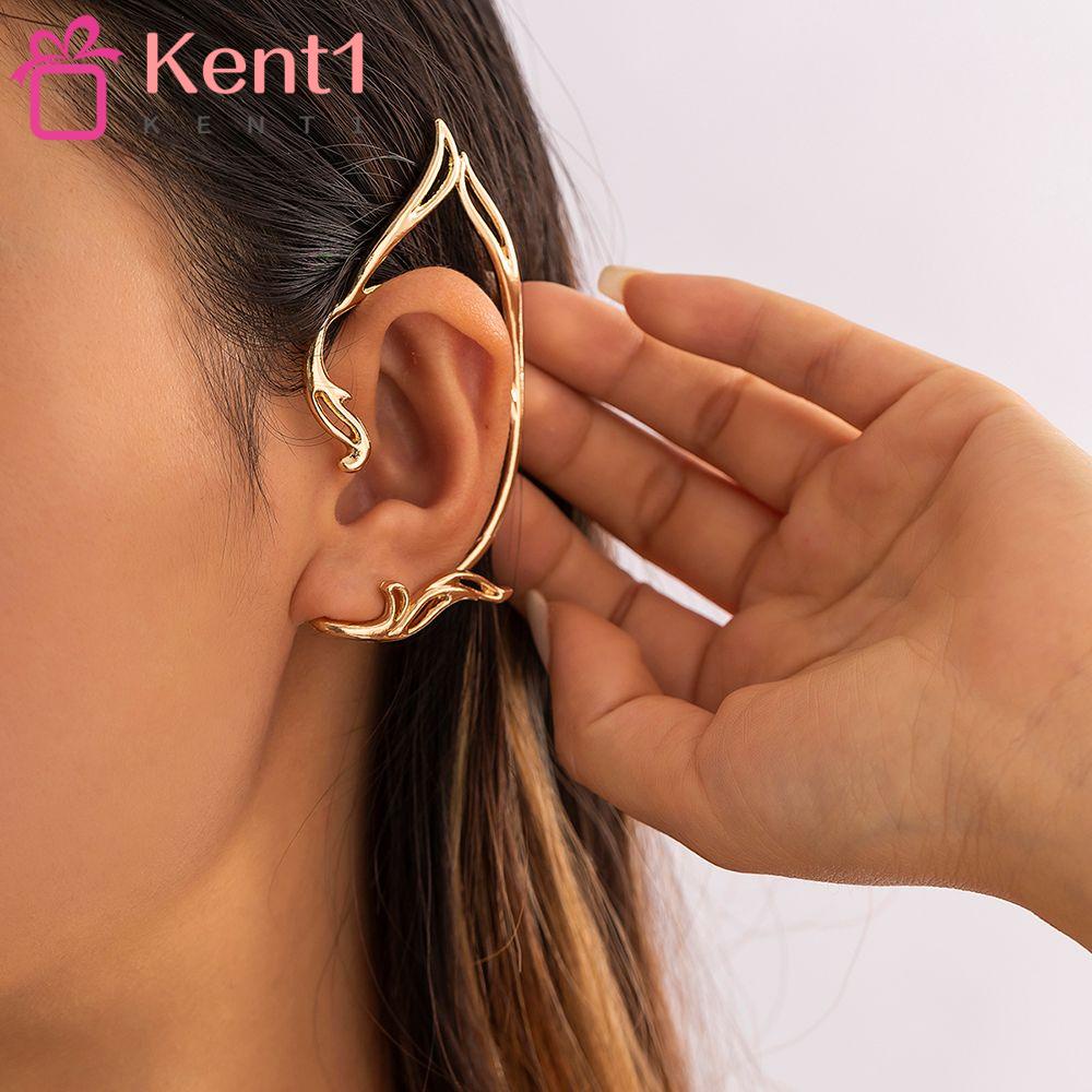 KENT1 Khuyên Kẹp Vành Tai Hình Mèo Helix Phong Cách Gothic Punk Cho Nữ