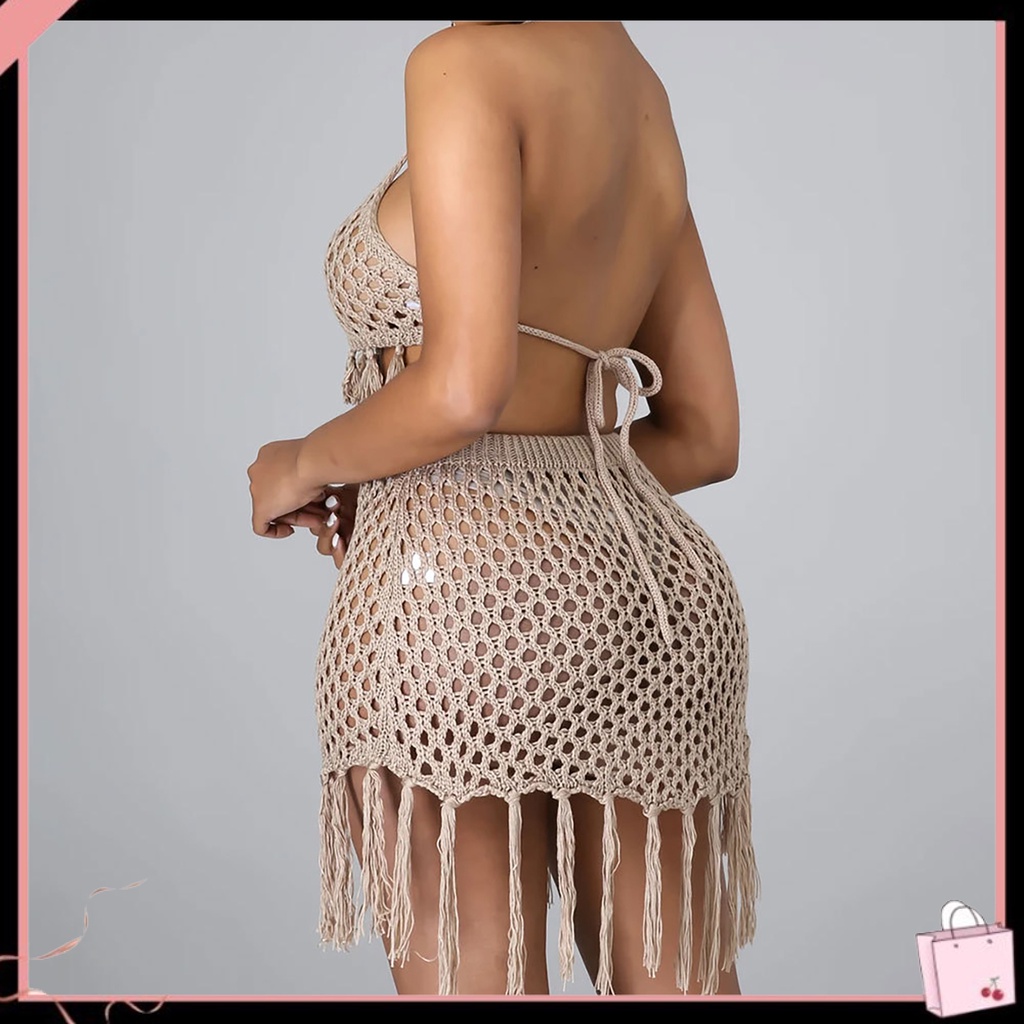 Bộ Đồ Bơi 2 Mảnh Bằng Polyester Chống Nắng Hai Dây Gợi Cảm Cho Nữ