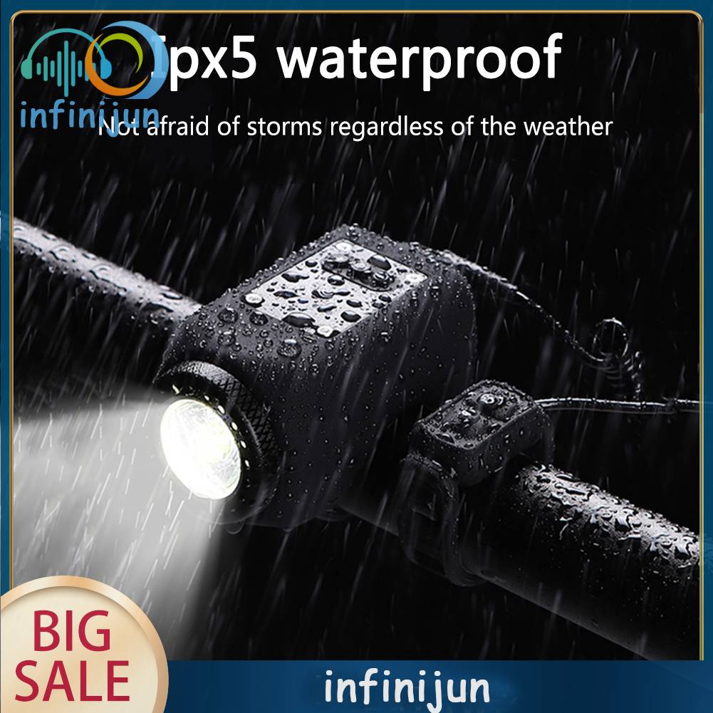 Đèn Pha LED COB Silicone 4 Chế Độ Gắn Tay Lái Xe Đạp