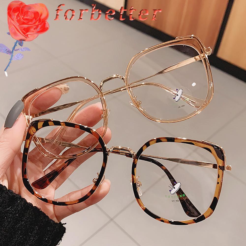 FORBETTER Mắt Kính Gọng Nhựa Trong Suốt Chống Ánh Sáng Xanh Thời Trang Cho Nữ