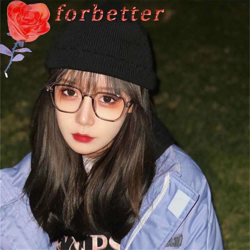 FORBETTER Mắt Kính Gọng Lớn Trong Suốt Thời Trang Cho Nam