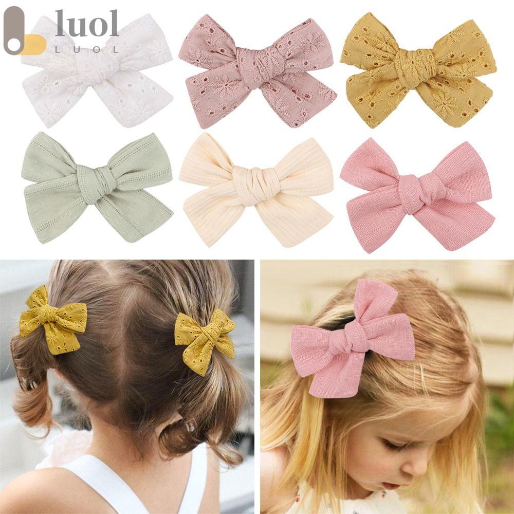 LUOL Set 2 Kẹp Tóc Ruy Băng Nhiều Màu Sắc Thời Trang