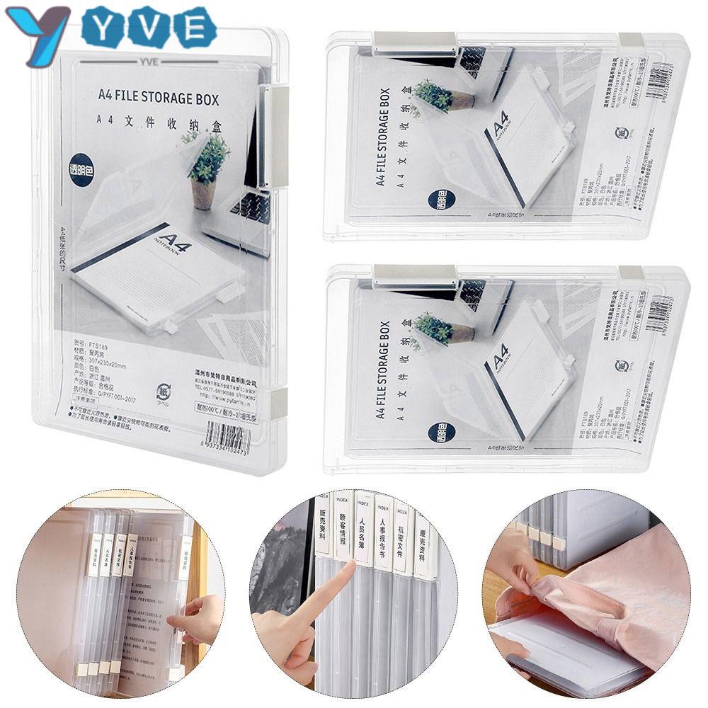 YVE Túi Đựng Tài Liệu Khổ A4 Bằng PP Trong Suốt Chống Thấm Nước Tiện Dụng Ốp