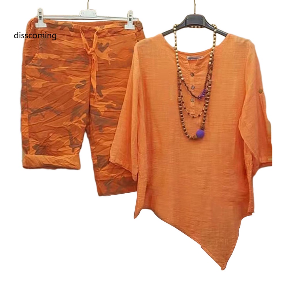 Áo Thun In Hình SL SL SL Thời Trang Năng Động| Set Áo Thun Ngắn Tay Cổ Tròn + Quần Short Họa Tiết Rằn Ri Thời Trang Nữ