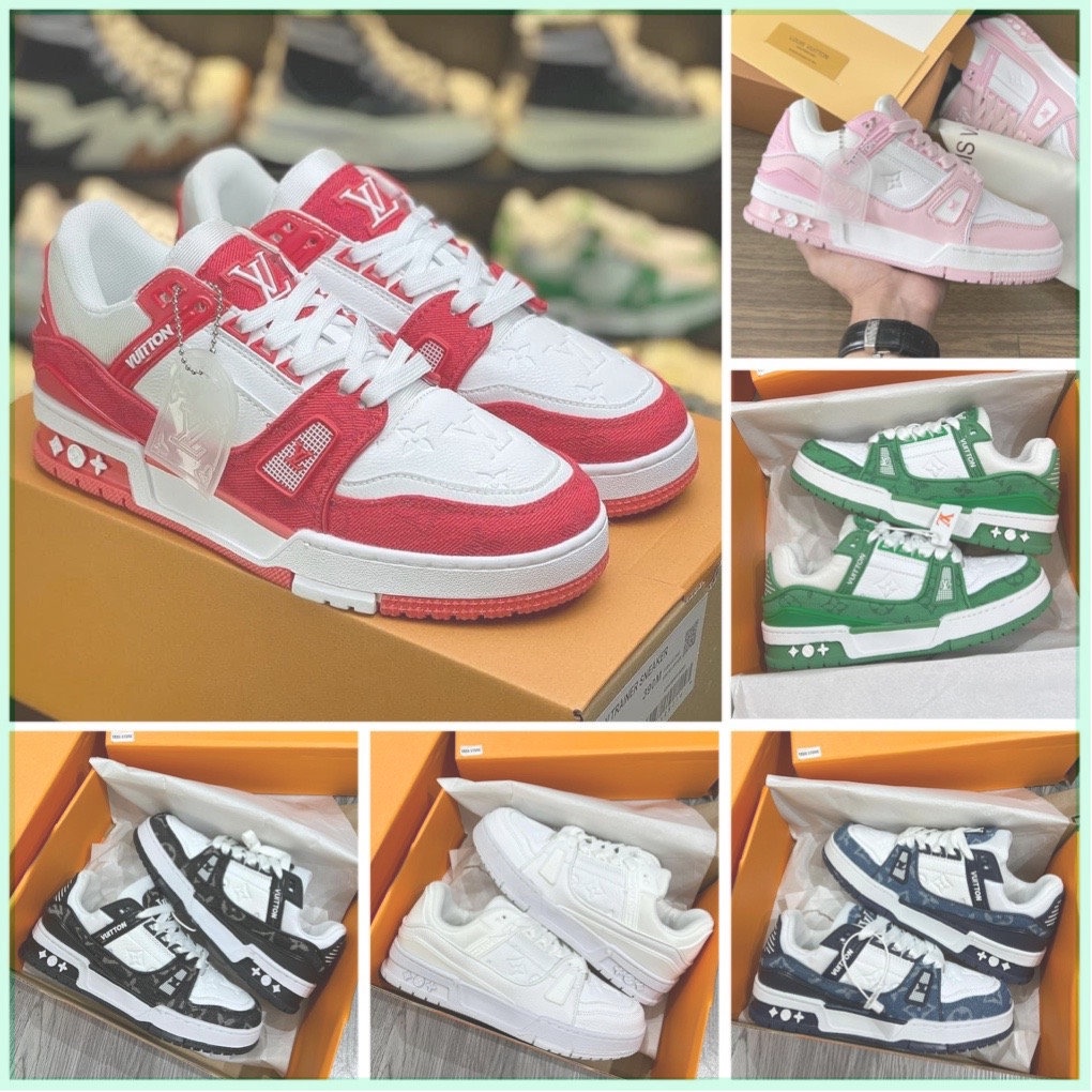Giày thể thao sneaker LV cao cấp đủ màu đen xanh lá đỏ hồng phối đồ cực chất, giày LV HÀNG CAO CẤP FULL BOX