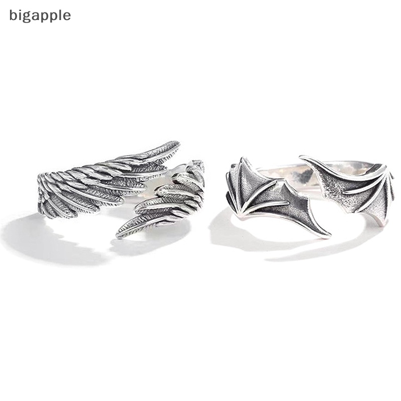 Bigapple Nhẫn Cặp Đôi Hình Cánh Thiên Thần Quỷ Phù Hợp Với Bạn Thân RDG Cho Nam Và Nữ