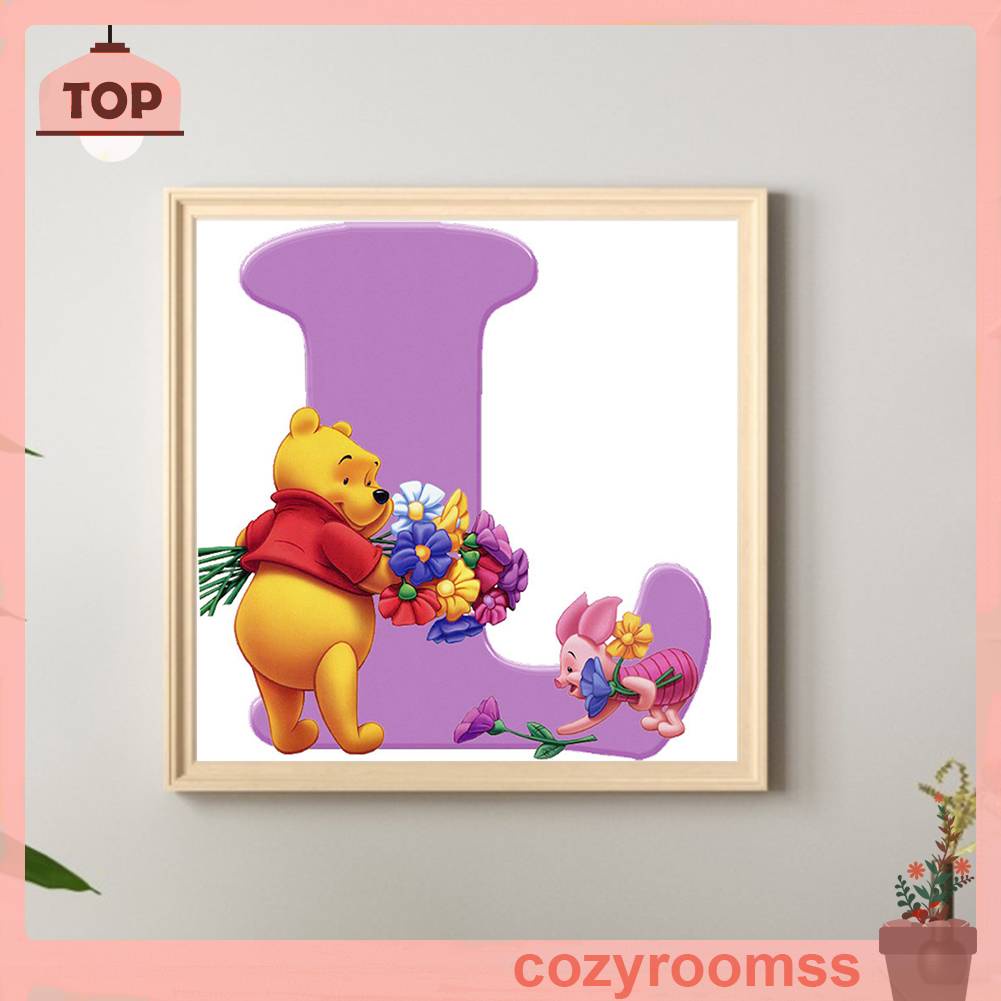 Tranh Đính Đá Kim Cương Toàn Bộ 5D DIY Hình Vẽ Winnie Kit Trang Trí Nhà Cửa