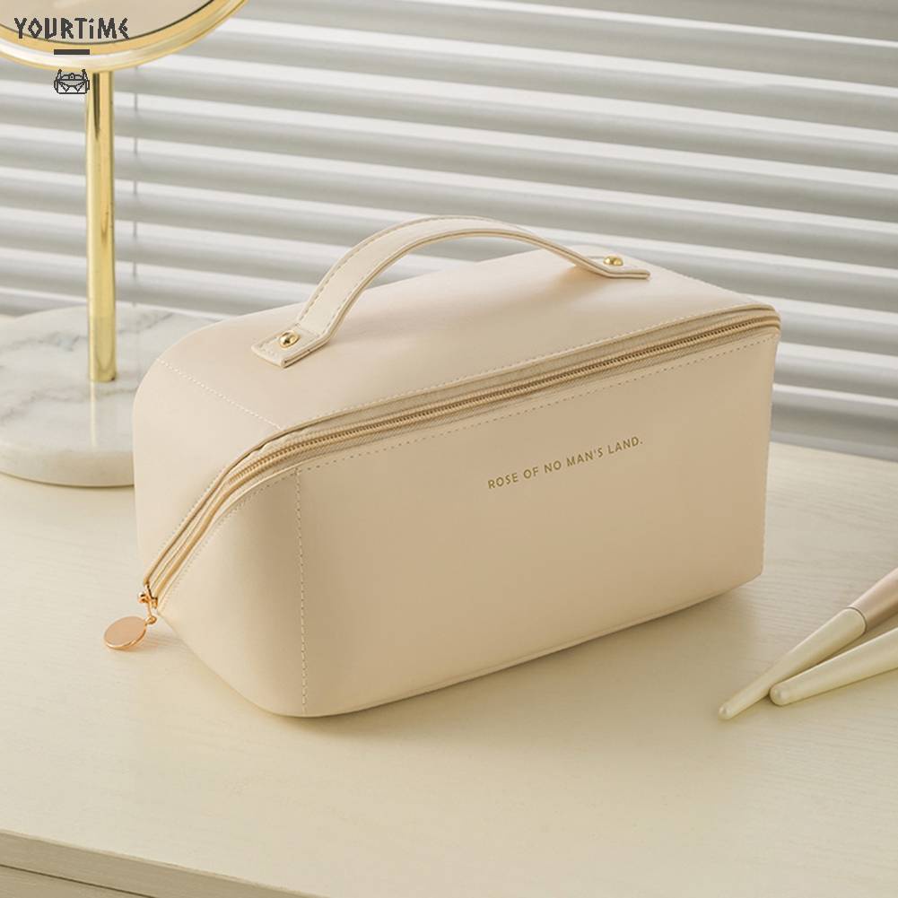 Set 2 Túi Da PU Đựng Đồ Trang Điểm Sức Chứa Lớn Tiện Lợi Dành Cho Nữ