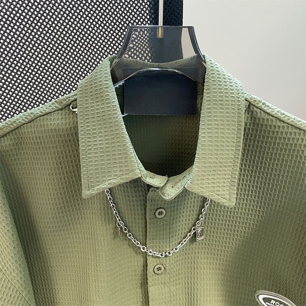 Áo Sơ Mi Dáng Rộng Màu Sắc Đơn Giản Cho Nam