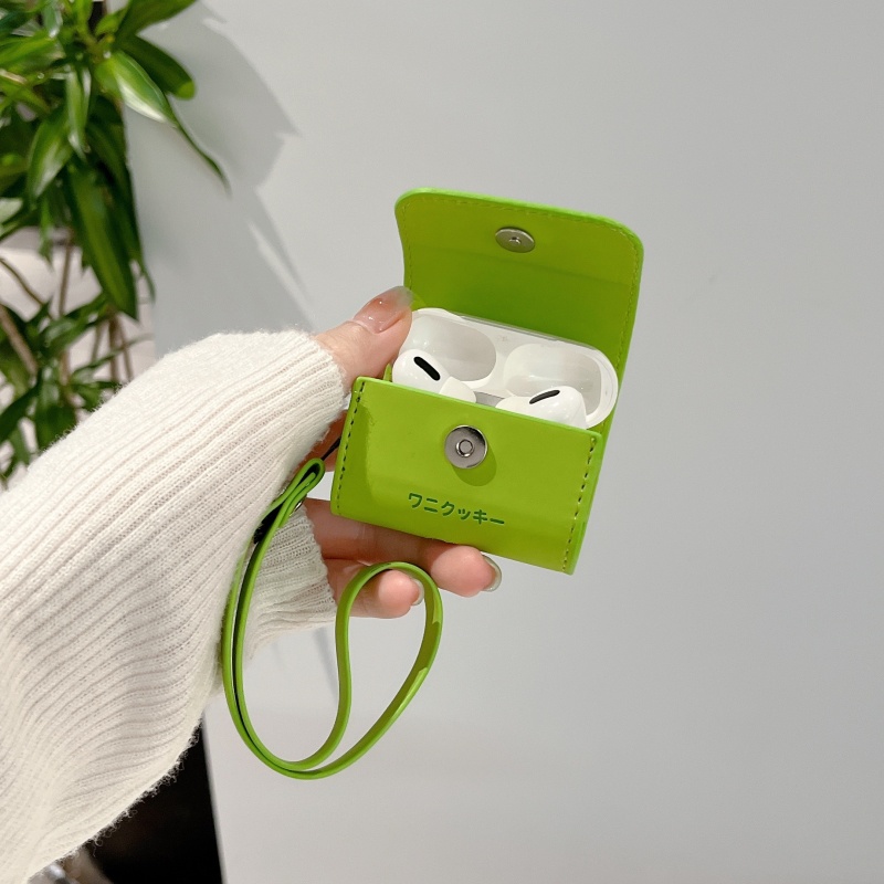 Vỏ Bảo Vệ Hộp Sạc Tai nghe không dây AirPods 1 2 3 4 Pro inPods i12 Bằng Da Mềm Hình Khủng Long Hoạt Họa Chống Sốc