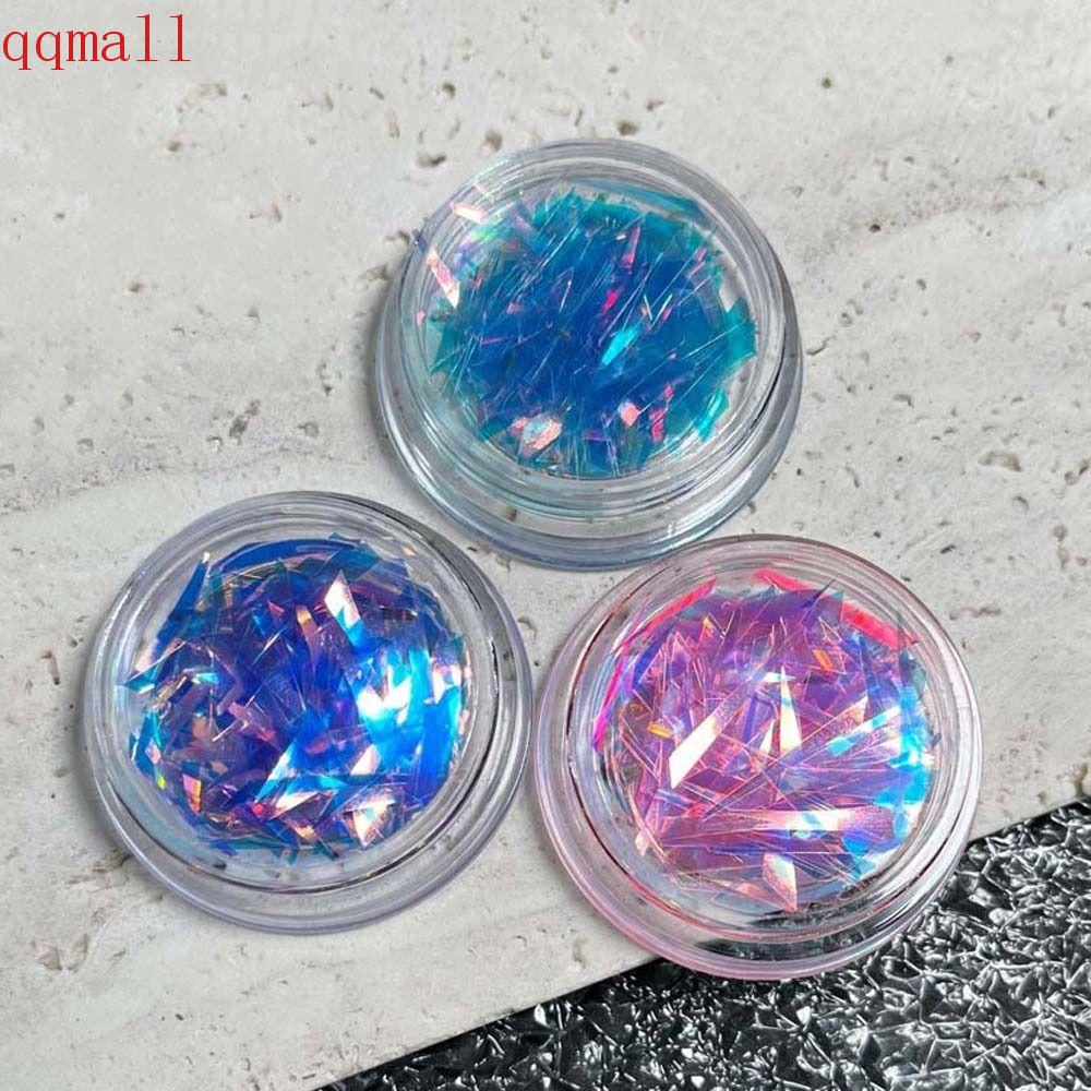 QQMALL Miếng Dán Trang Trí Móng Tay Tráng Gương Lấp Lánh Nhiều Màu Sắc