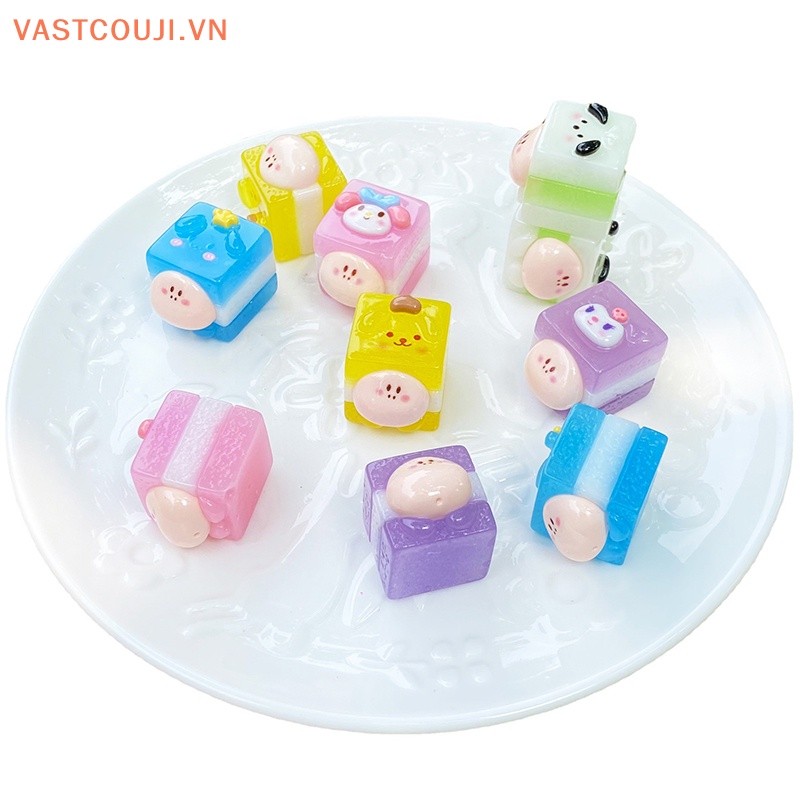 Set 2 Mô Hình Đá Viên Mini Bằng Nhựa Phát Quang Dùng Trang Trí Tiểu Cảnh